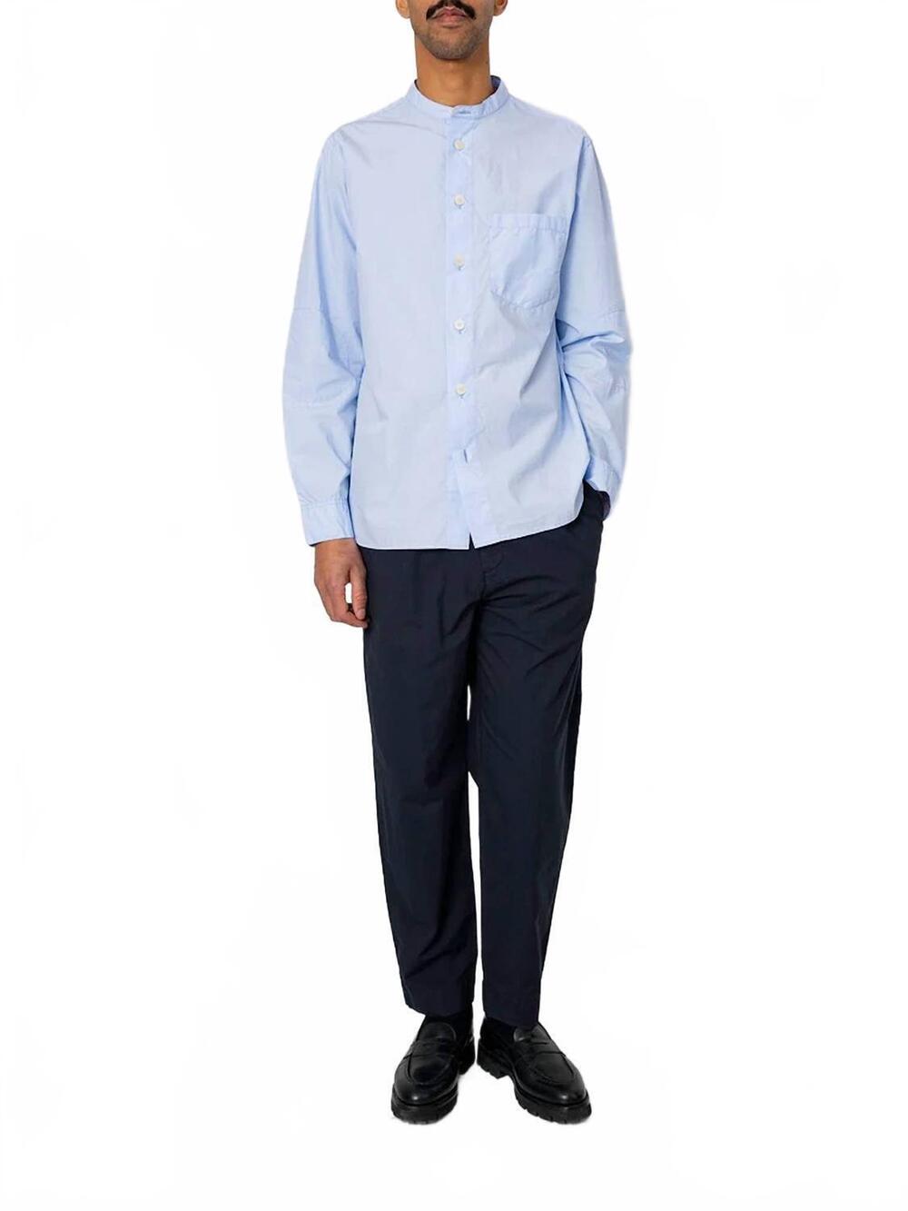 NEW FOLK signal straight leg pant in black tech poplin